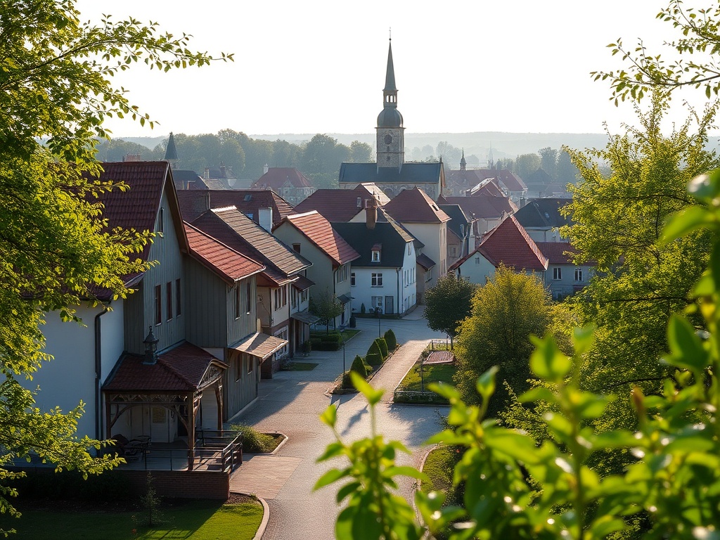 Białe kwiaty kwitnącego kasztanowca na tle błękitnego nieba w Gnieźnie